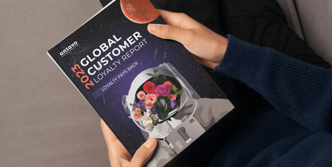 The cover image for Antavo’s press release about the Global Customer Loyalty Report 2023.