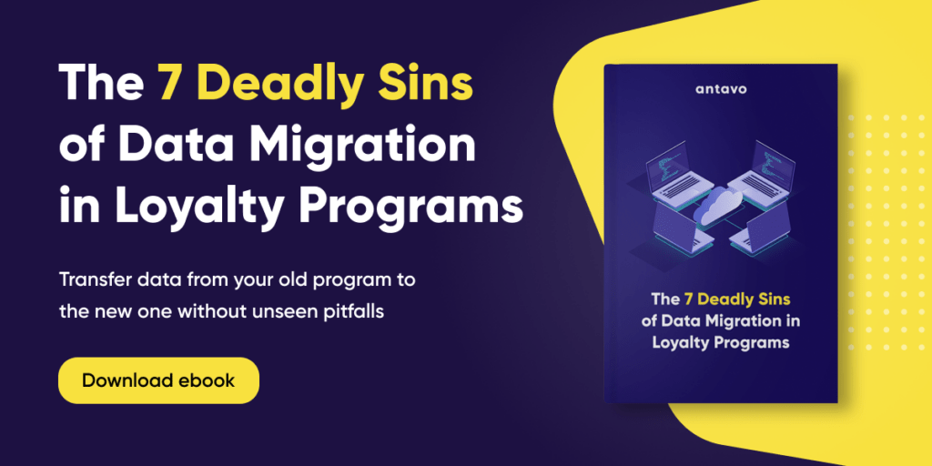 Antavo’s banner for its ebook about loyalty program migration