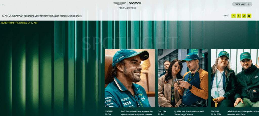 Aston Martin Aramco Formula One Team’s I / AM Membership Program elevating fan engagement