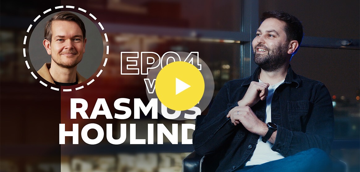 Antavo’s cover for its Loyalty Stories video podcast with Rasmus Houlind