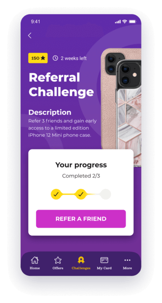 An image of a loyalty program referral challenge