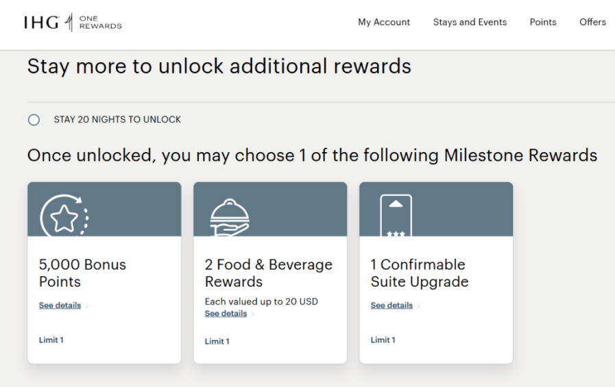 An image depicting core features of the hotel loyalty program by IHG