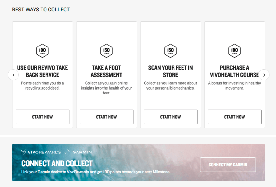 Vivobarefoot's new loyalty program point earning mechanism