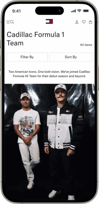 Tommy Hilfiger x F1 Cadillac team collaboration through new collection pieces
