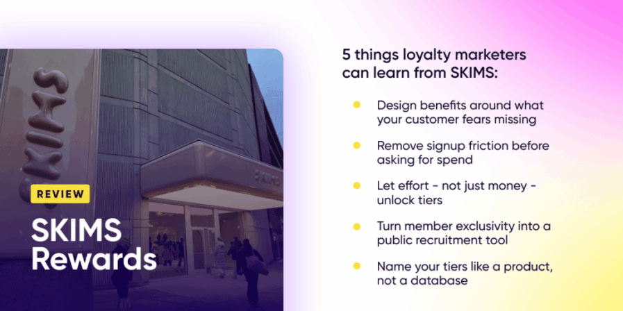 SKIMS Rewards program highlights for marketers