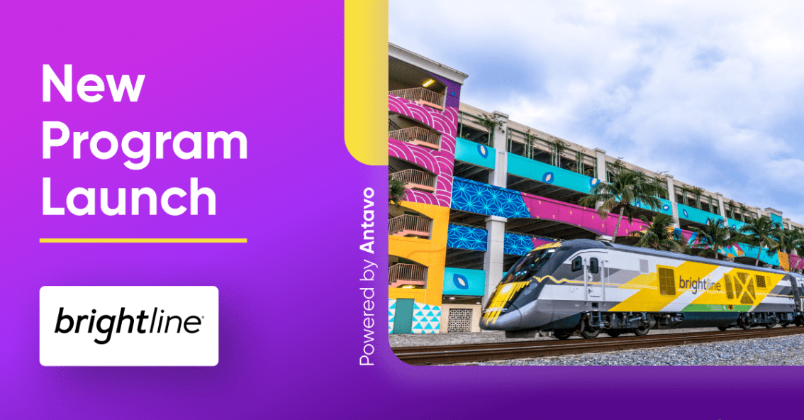 Antavo's cover for its news article announcing the launch of Brightline rewards loyalty program