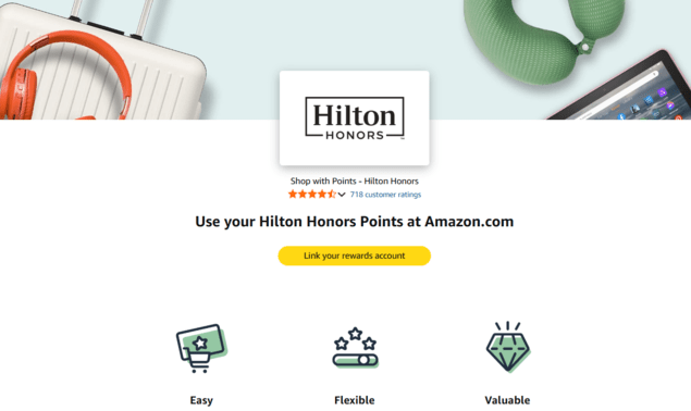Points spend as easily on a suitcase as they do on a suite. The balance stops being a travel-only currency, and becomes something universally valuable the moment Amazon accepts it.