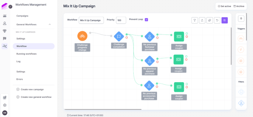 Screenshot of a gamification challenge created on Antavo’s loyalty platform