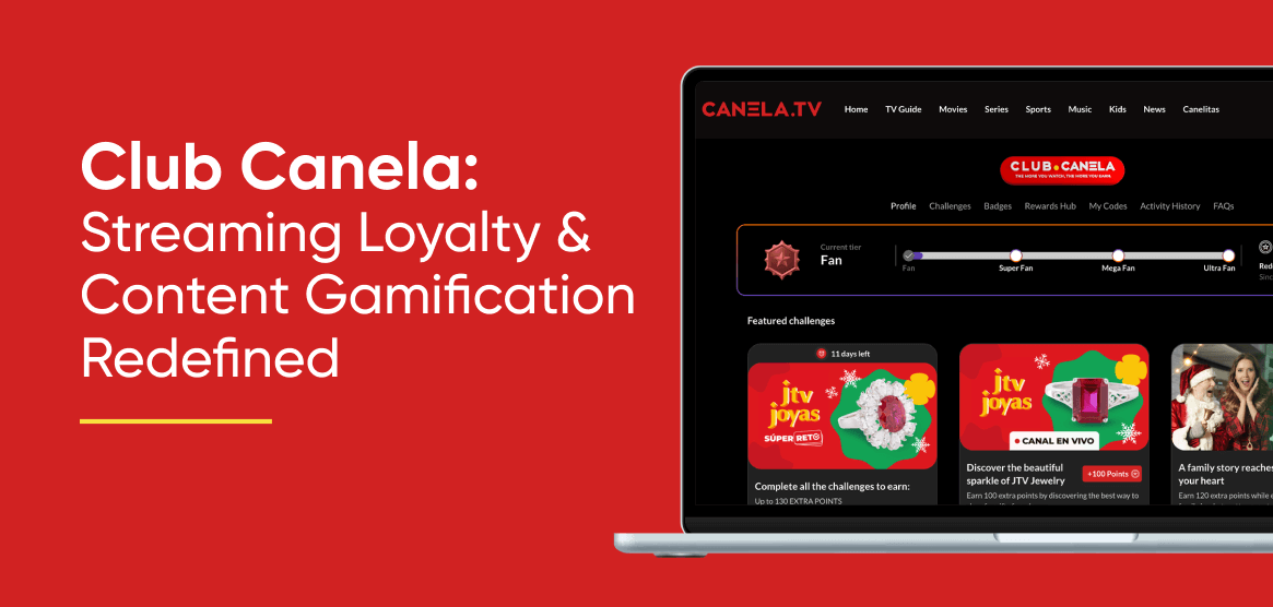 Cover for Antavo’s article reviewing the Club Canela: Streaming loyalty & content gamification redefined.